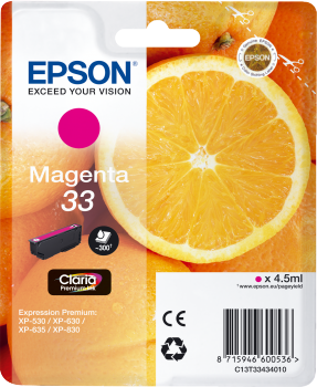 Magenta blækpatron - Epson 33 - 4,5ml